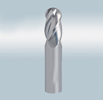 Solid carbide four-blade ball end mill